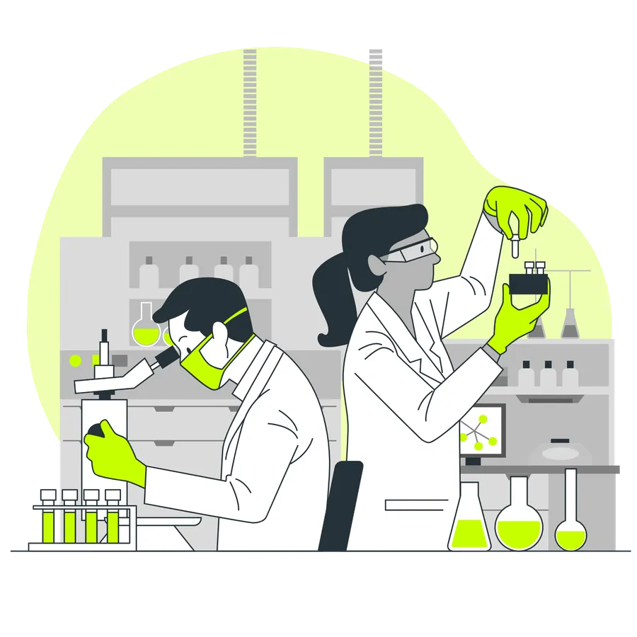 ChemTech AI molecule generation illustration